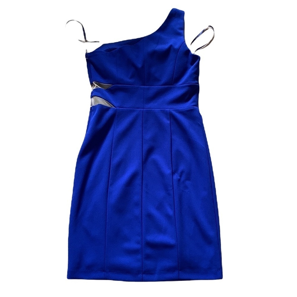 Decode royal blue one shoulder cocktail dress - Picture 3 of 11